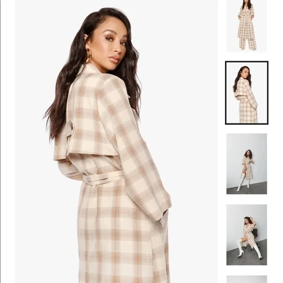 Cara Santana She Loves The Attention Plaid Trench - Picture 3 of 14